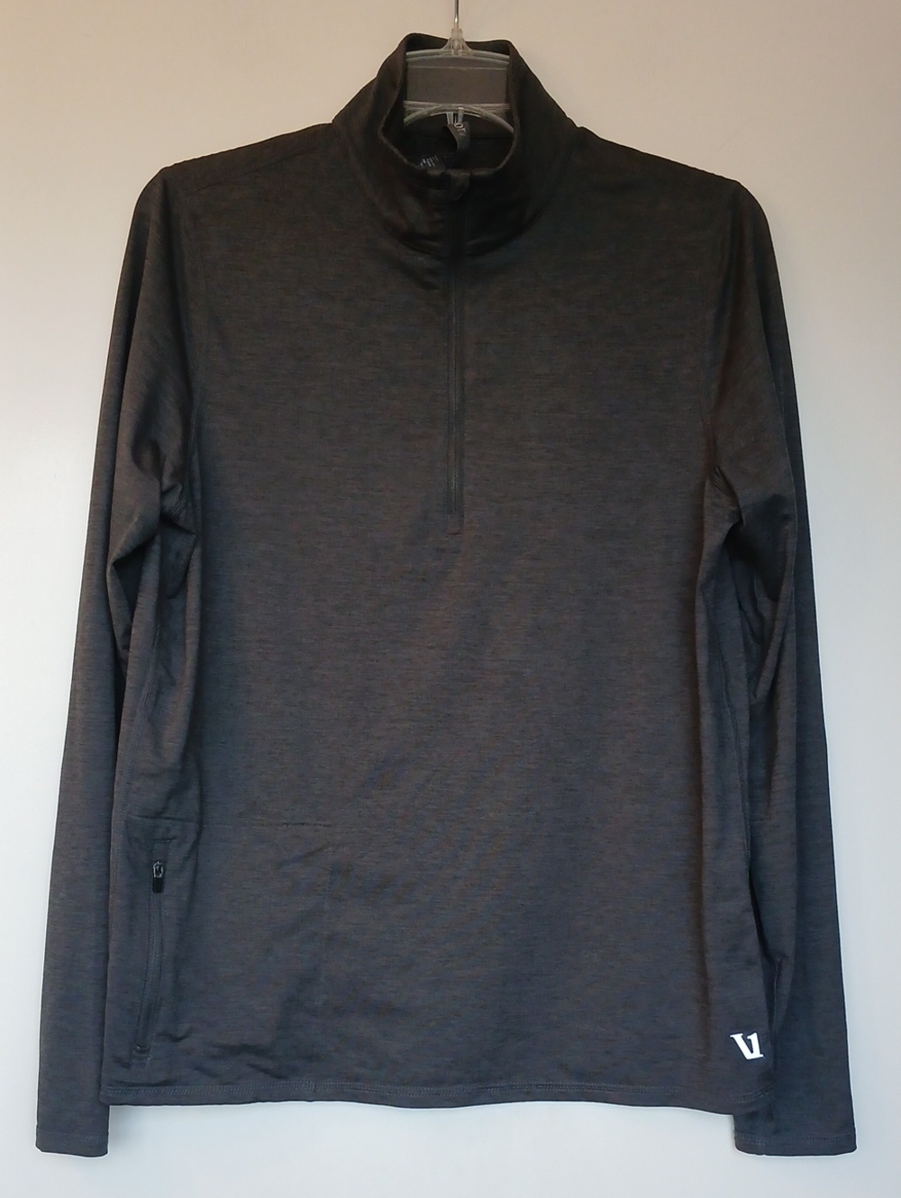 VUORI Men's Ease Performance 1/4 Zip Long Sleeve Dark Gray Pullover Shirt Size S